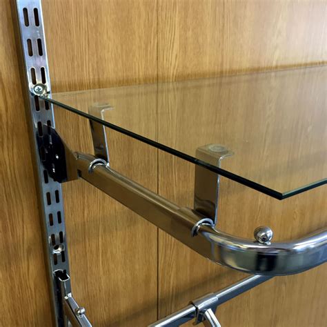 support for glass shelf on metal brackets|replacement brackets for glass shelves.